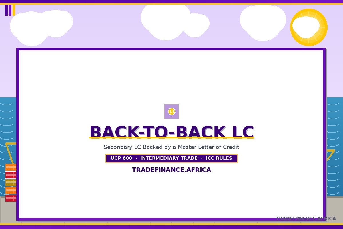 BACK TO BACK LETTER OF CREDIT